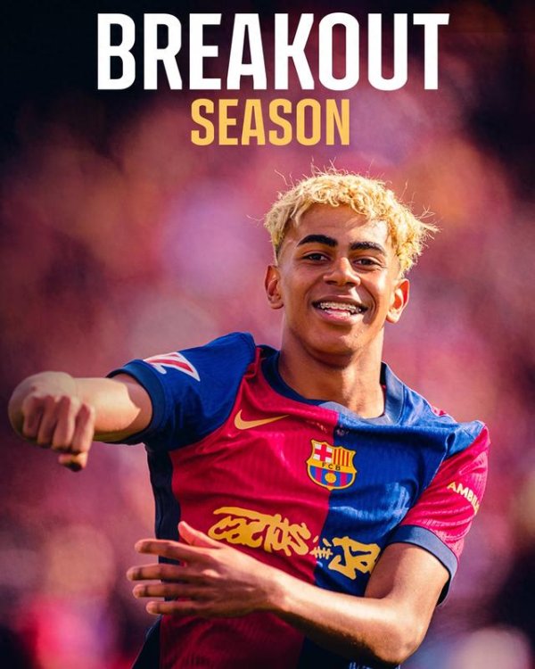 Barcelona has come to the future to show the 17-year-old Yamal season data: 18 goals and 21 assists, 244 outs